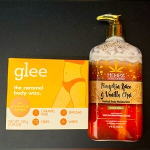 Glee body wax & Hempz limited edition lotion bundle